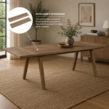 Whistler Smoked Oak Extension Leaf for Whistler Dining Table