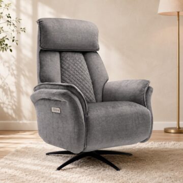 Hermes Swivel Elec Chair Dual Motor - Grey