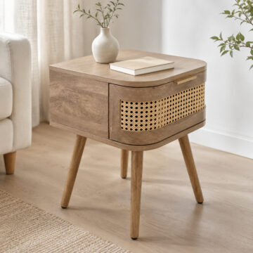 Nouvelle 1 Drawer Bedside Table