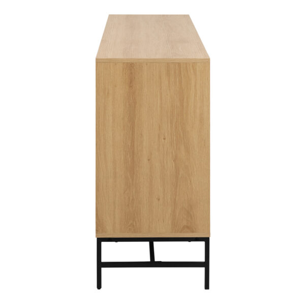 Liberty Wide Chest of 6 Drawers in Oak/Black Legs | Assembly Required