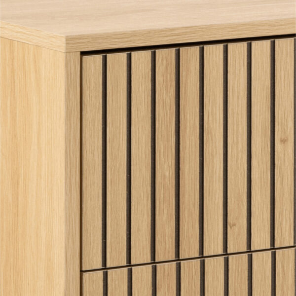 Liberty Wide Chest of 6 Drawers in Oak/Black Legs | Assembly Required