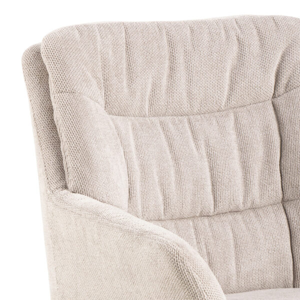 Alonso Swivel Cream Dining Chair with Armrest Set of 2 | Assembly Required