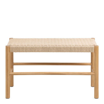 Alvin Off White Weaved Bench