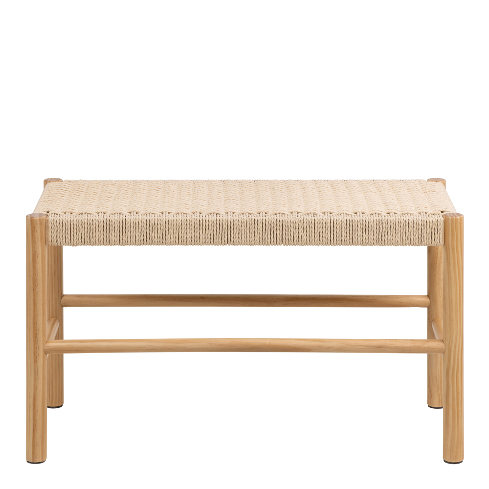 Alvin Weaved Bench in Off White | Oak World
