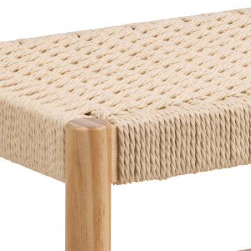 Alvin Off White Weaved Bench