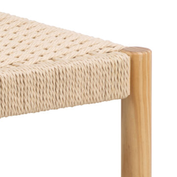 Alvin Off White Weaved Bench