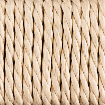 Alvin Weaved Stool in Off White