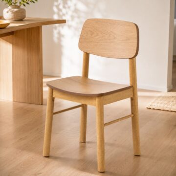 Williams Matt Oak Pair of Dining Chairs