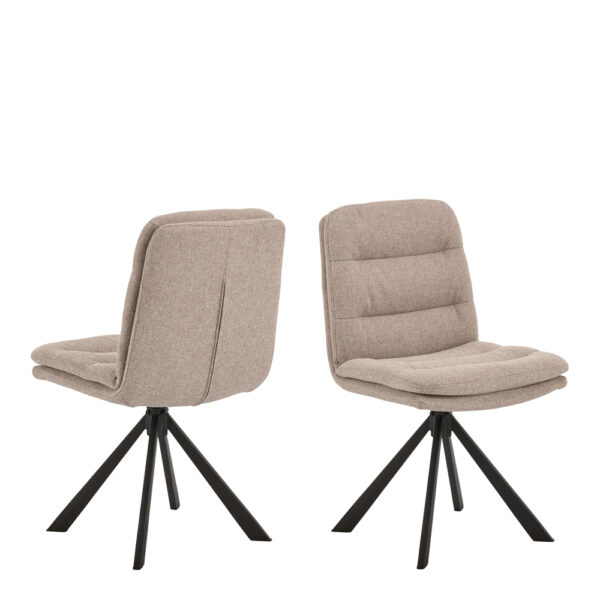 Dean Beige Swivel Dining Chair Set of 2 | Assembly Required
