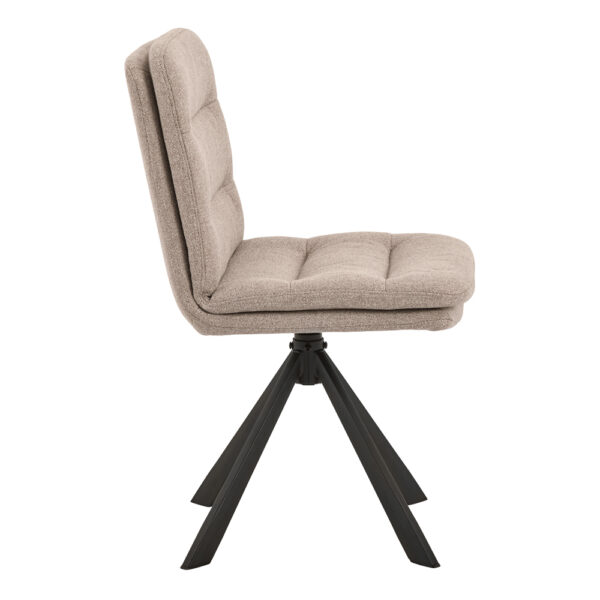 Dean Beige Swivel Dining Chair Set of 2 | Assembly Required