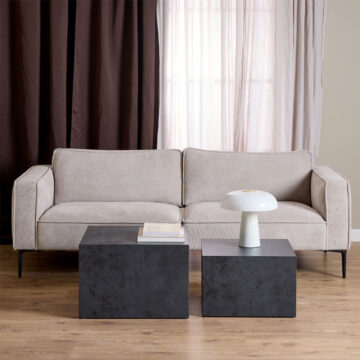 Aspect Black Ocean Square Coffee Table Set