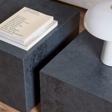 Aspect Black Ocean Square Coffee Table Set
