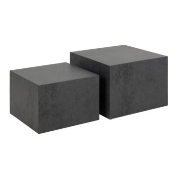 Aspect Black Ocean Square Coffee Table Set