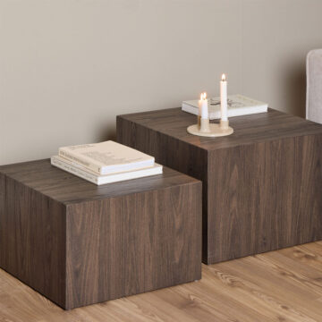 Aspect Smoked Ash Square Coffee Table Set