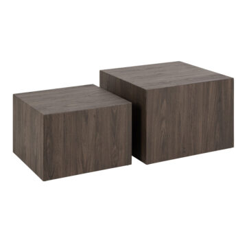 Aspect Smoked Ash Square Coffee Table Set