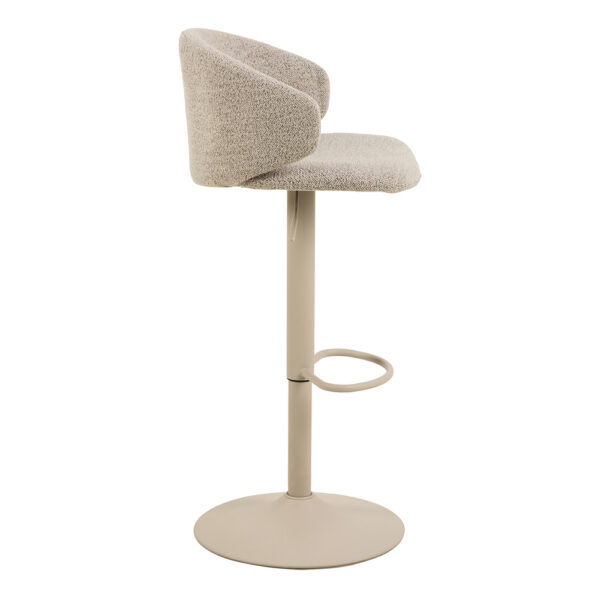 Ella Swivel Beige Bar Stool Set of 2 | Assembly Required