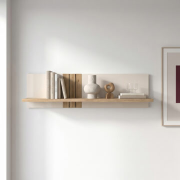 Vista Wall Shelf In Cream and Oak
