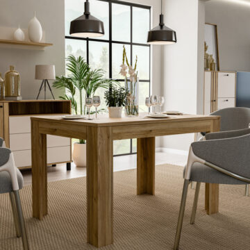 Vista Extending Dining Table | Oak Finish | 120 – 175cm