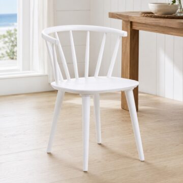 Strath Pair of White Dining Chairs