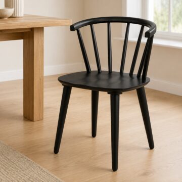 Strath Pair of Black Dining Chairs