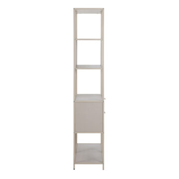 Seaford Grey Metal Tall 2 Drawer 4 Shelf Bookcase