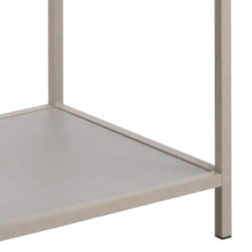 Seaford Grey Metal Tall 2 Drawer 4 Shelf Bookcase