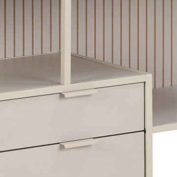 Seaford Grey 2 Drawer Storage Unit