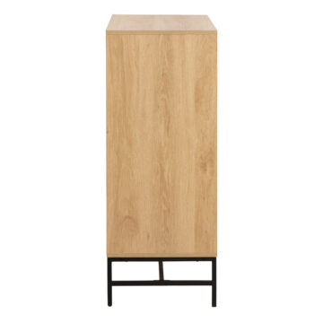 Liberty Chest of 4 Drawers in Oak/Black Legs