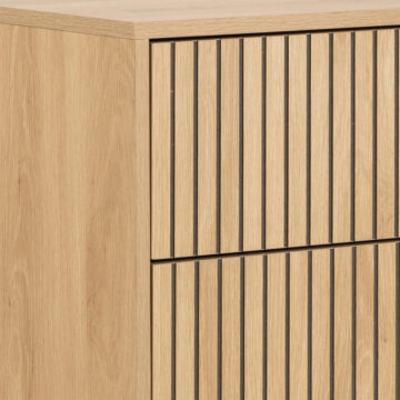 Liberty Chest of 4 Drawers in Oak/Black Legs