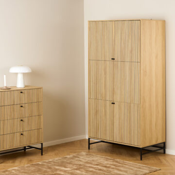 Liberty 4 Door Wardrobe | Oak Finish