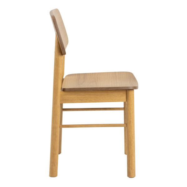 Williams Dining Chair in Matt Oak Set of 2 | Assembly Required