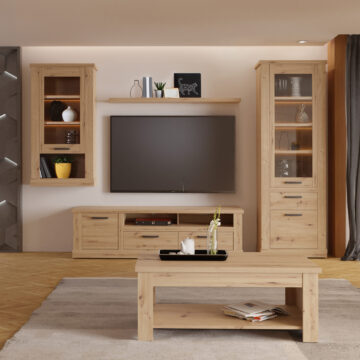 Solara 2 Drawer 1 Door TV Unit 179cm | Artisan Oak Finish
