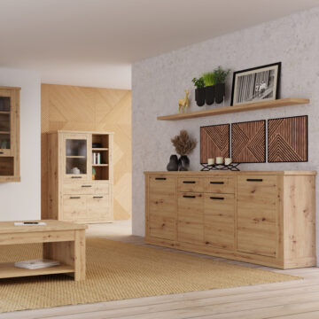 Solara Wall Shelf 200cm | Artisan Oak Finish