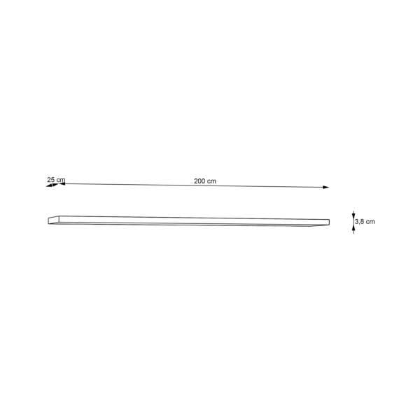 Solara 200cm Wall Shelf in Artisan Oak | Assembly Required