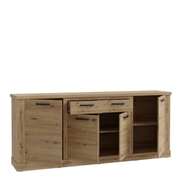 Solara 4 Door 2 Drawer Sideboard | Artisan Oak Finish