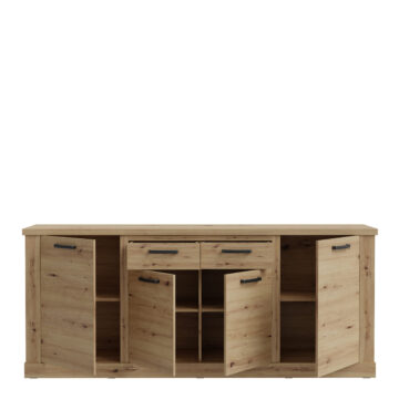 Solara 4 Door 2 Drawer Sideboard | Artisan Oak Finish