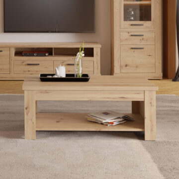 Solara Rising Coffee Table in Artisan Oak