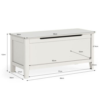 Dover White Blanket Box | Assembled