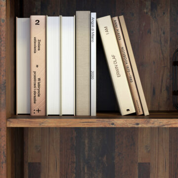Origin Low Narrow 2 Shelf Bookcase | Vintage Oak Finish
