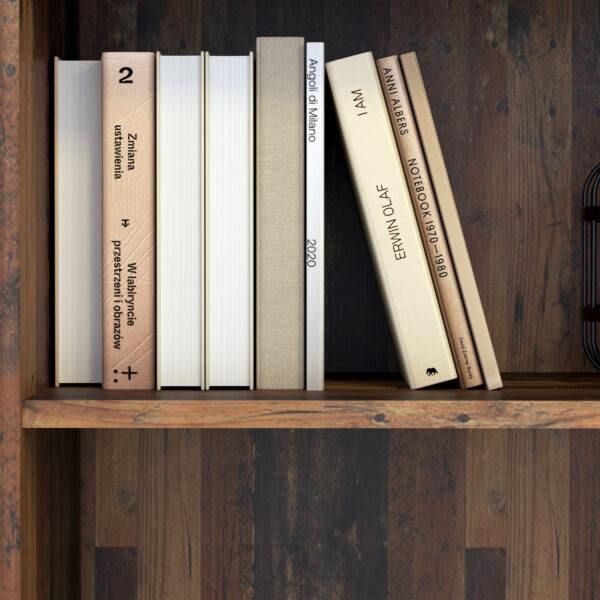 Origin Narrow 5 Shelf Bookcase in Vintage Oak | Assembly Required