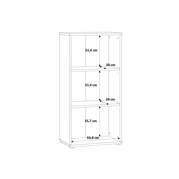 Origin Tall Narrow 2 Shelf Bookcase in Vintage Oak | Assembly Required