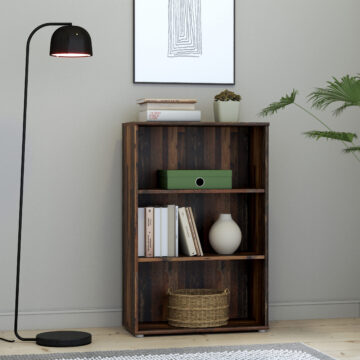 Origin Tall Wide 2 Shelf Bookcase in Vintage Oak