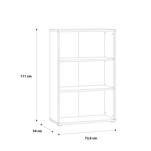 Origin Tall Wide 2 Shelf Bookcase in Vintage Oak | Assembly Required