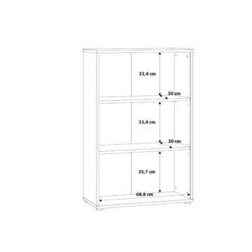 Origin Tall Wide 2 Shelf Bookcase | Vintage Oak Finish