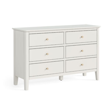 Dover White Chest of 6 Drawers | Assembled