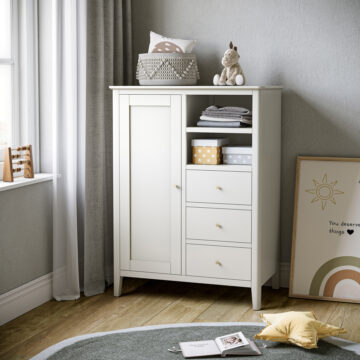 Dover White Combi Wardrobe | Assembled