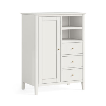 Dover White Combi Wardrobe with Drawers | Assembled