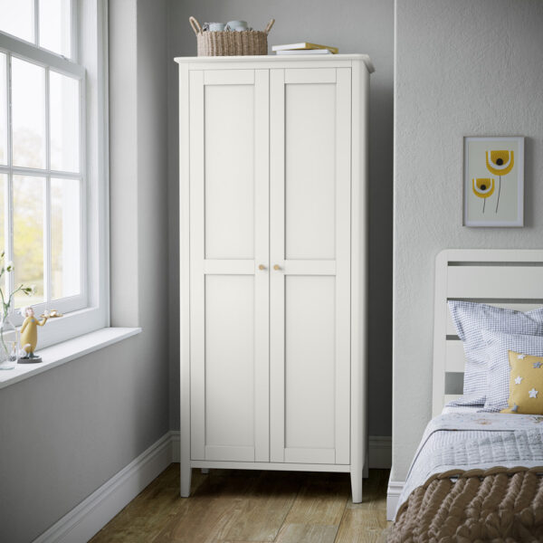 Dover White Full Hanging Wardrobe | Assembly Required