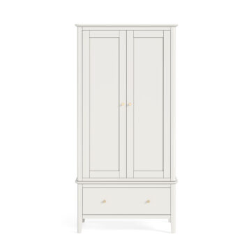 Dover White Gentlemans Wardrobe with Drawer