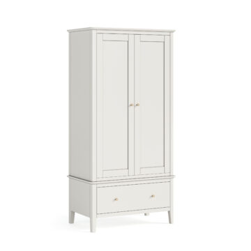 Dover White Gentlemans Wardrobe with Drawer